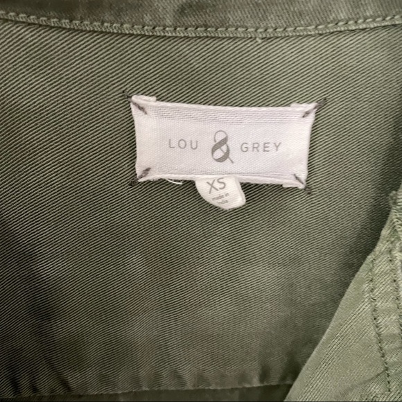 Lou & Grey Army Green Long Sleeve Button Up Romper - Picture 9 of 11